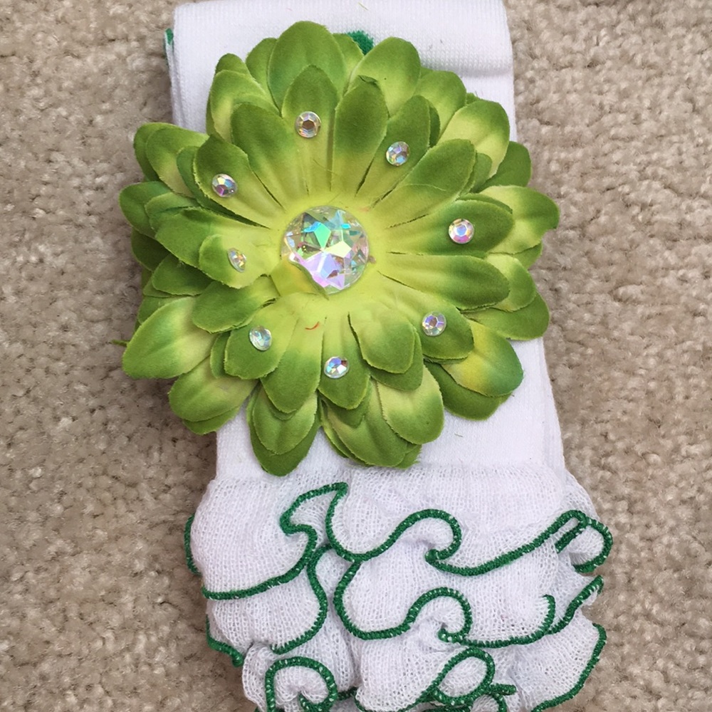 Four leaf clover leg warmers